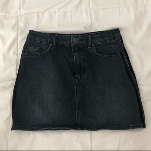 NWOT Zara trf collection black denim miniskirt Size S
